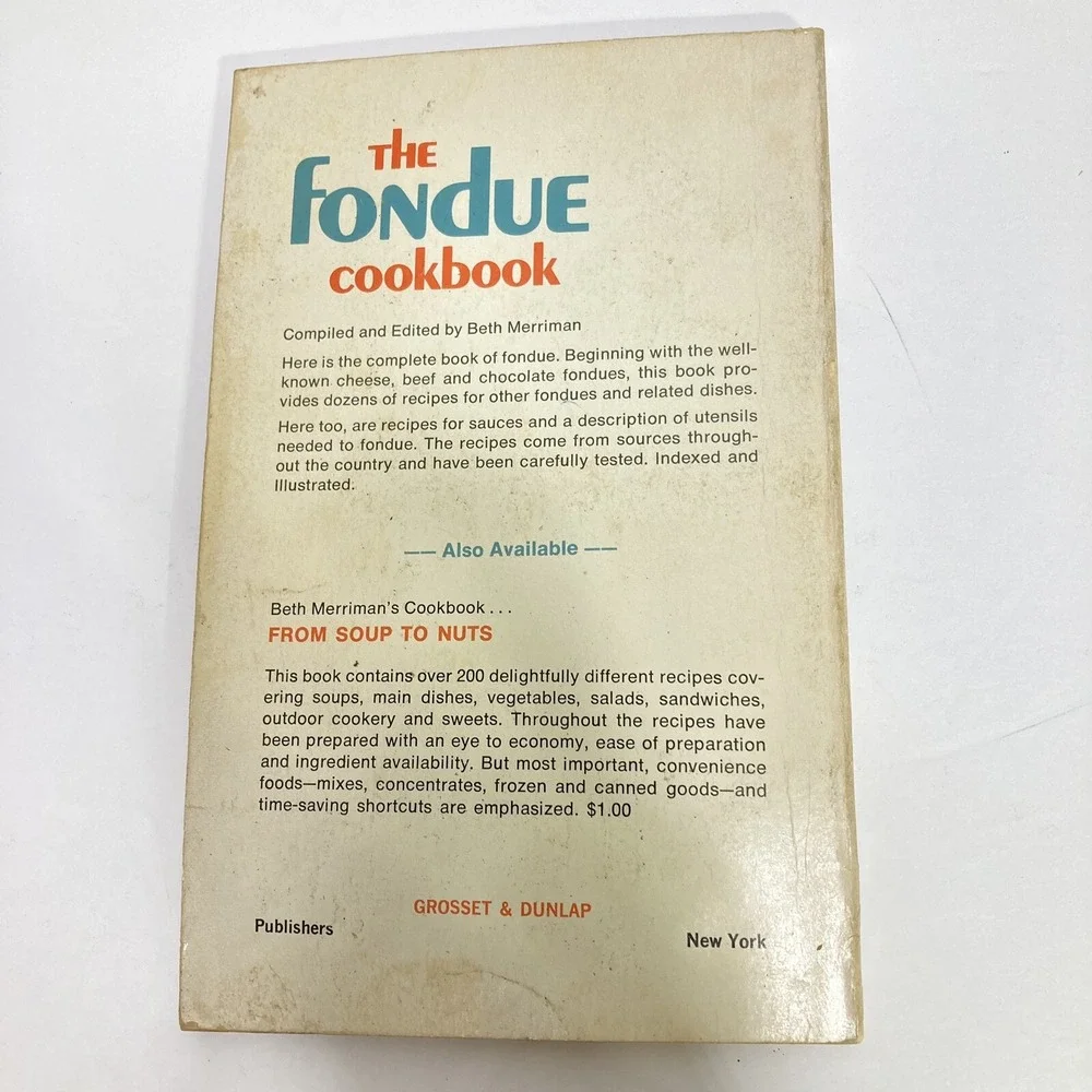 Lot‎ of 3 Vintage 70's FONDUE Books Cheese Beef Fish  Recipes Cookbooks Parties